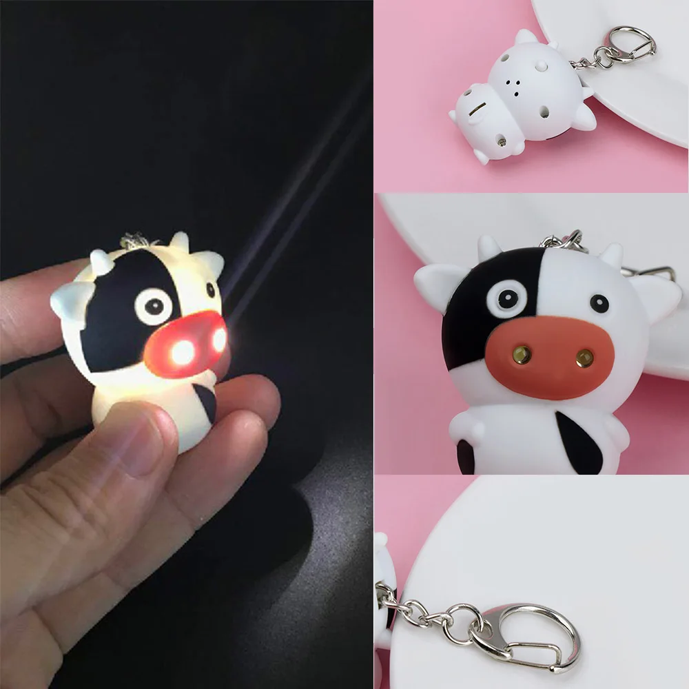 Брелок со светодиодной подсветкой в виде милой коровы|Брелоки| |