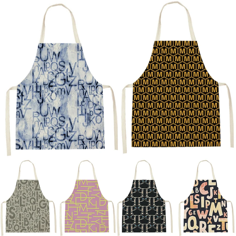 

1 шт. фартук без рукавов с принтом букв и персонажей, детский домашний фартук для женщин и мужчин, Кухонный Фартук с защитой от загрязнений
