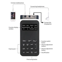 12 voice modes changer live streaming sound changes microphone mini portable voice modulator for phone pc tablet laptop