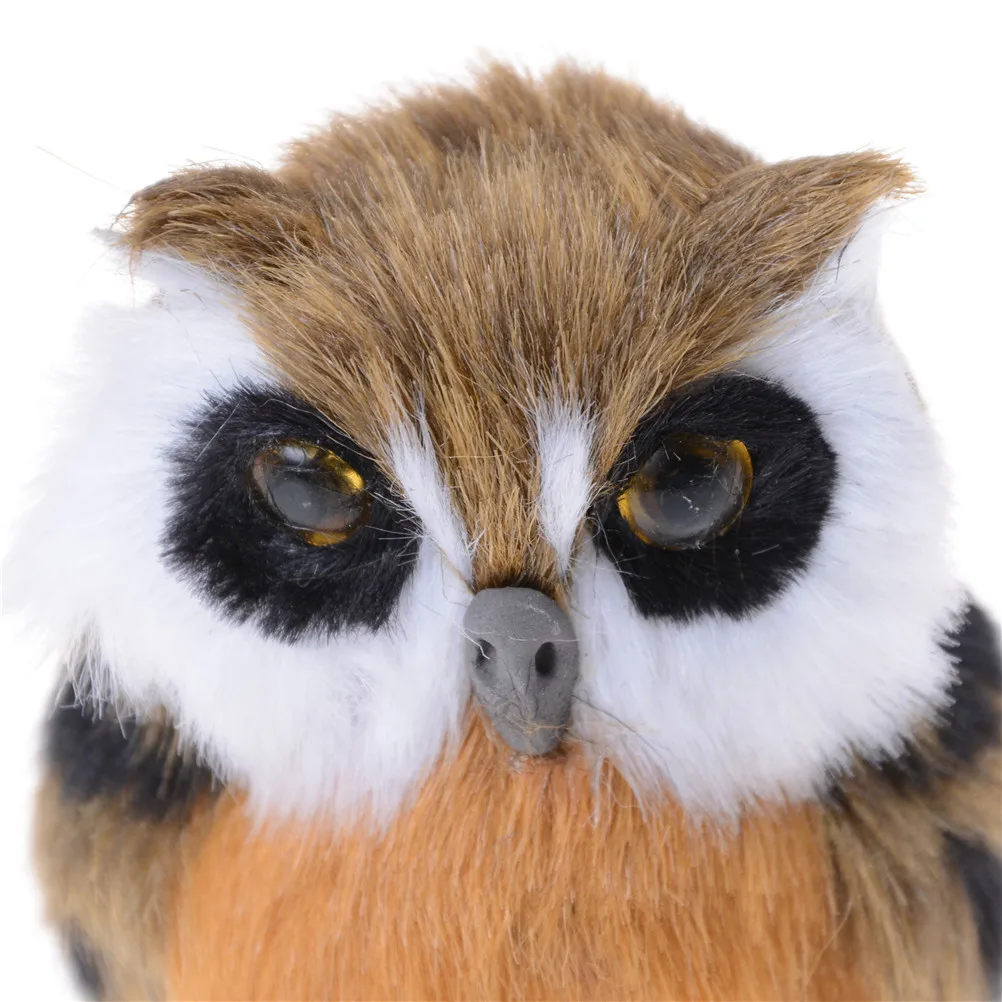 

Artificial Animal Owl Toy Fur& Polyethylene Model Home Furnishing Decoration Gift For Baby Children NEW
