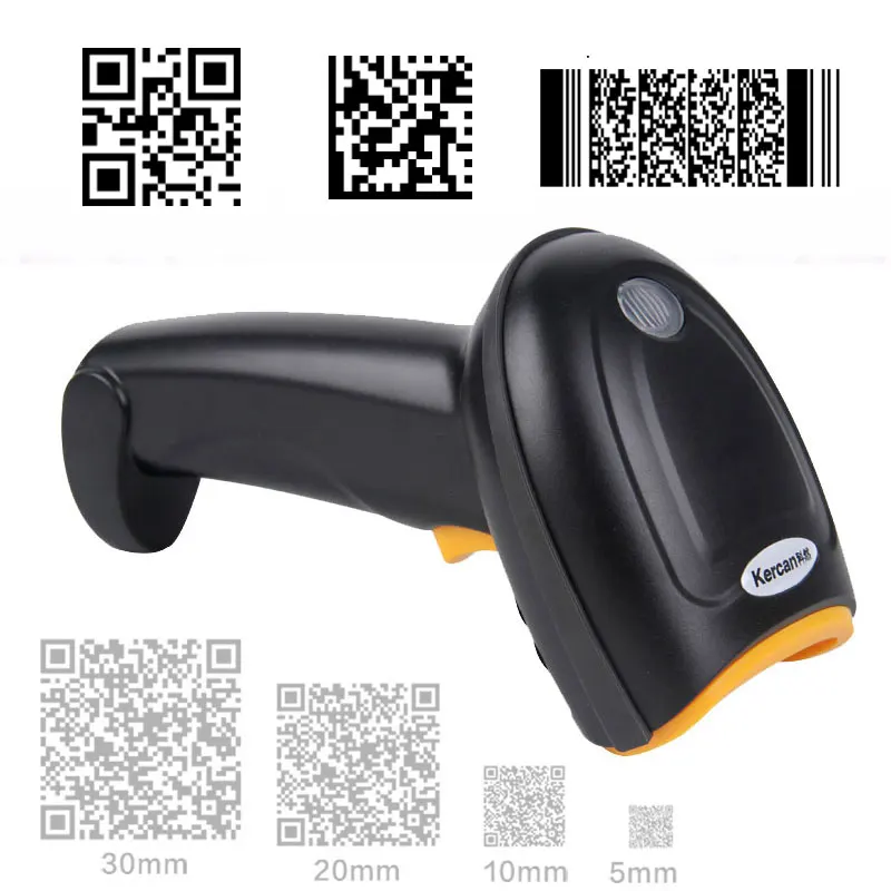 Kercan CCD проводной USB 2D/QR/PDF417/матрица данных ПЗС сканер штрих кодов считыватель KR