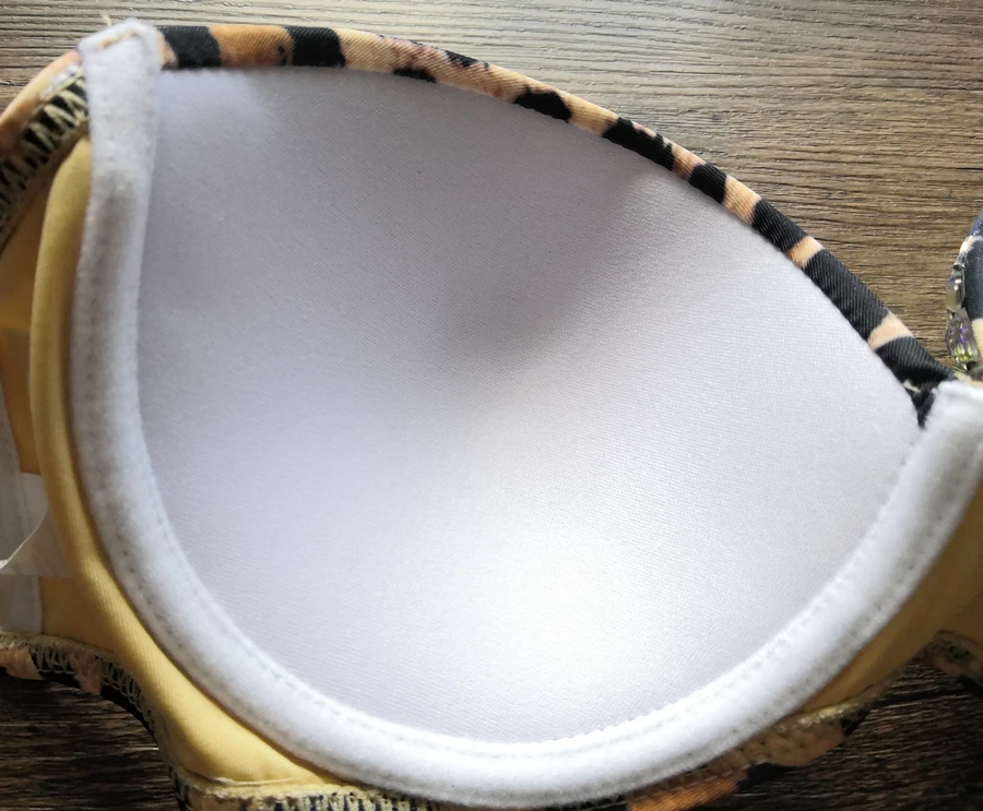 2021 сексуальное бикини со стразами Для женщин шею купальник пуш ап Леопардовый