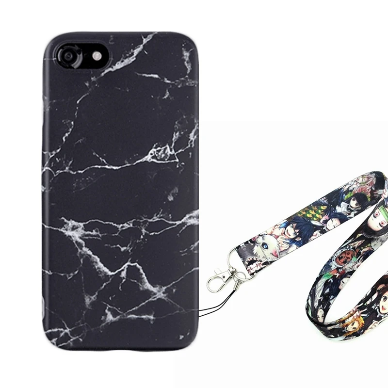 

Demon Slayer: Kimetsu No Yaiba Mobile Phone Lanyards Cartoon Neck Strap For Phone Keys ID Card Holder Keychain Neck Hanging Rope
