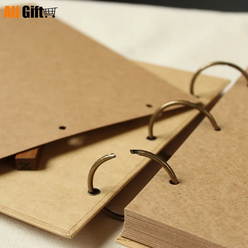 Альбом из крафт бумаги в стиле ретро для самостоятельной сборки пасты детских