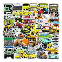 50pcs special vehicles stickers for notebooks stationery scrapbooking material kscraft car sticker vintage craft supplies
