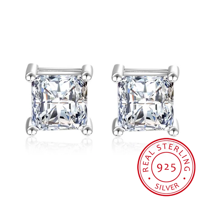 

Серьги-гвоздики из серебра в 1 карат