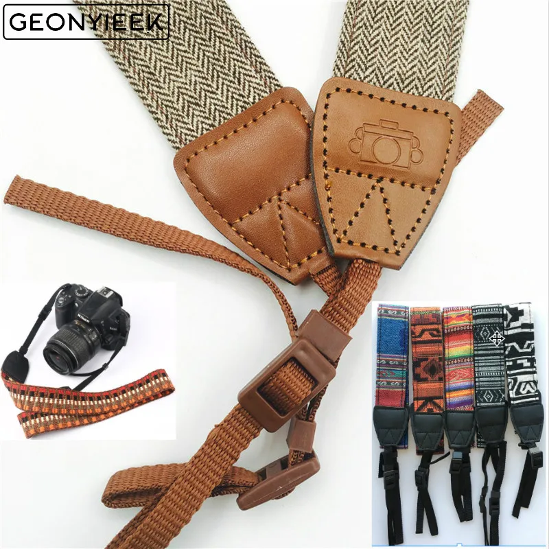 Аксессуары для камеры Sony/ Nikon регулируемые ремни из хлопка и кожи наплечный