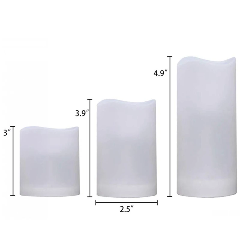 

Flameless Plastic Pillar Candles Outdoor and Indoor Decorative,Color Changing LED Flickering Candles with Remote Control