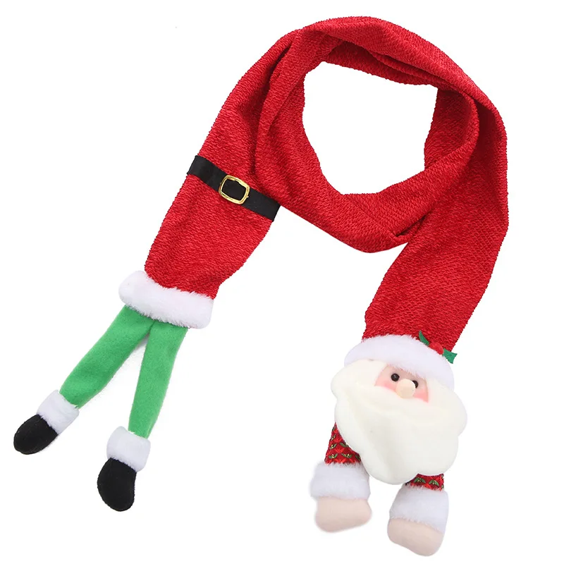 

Christmas Santa Claus Scarf for Women Men 2021 New Year Xmas Party Favors Long Scarf Wraps Gift Winter Fit Lovers Cute Scarf