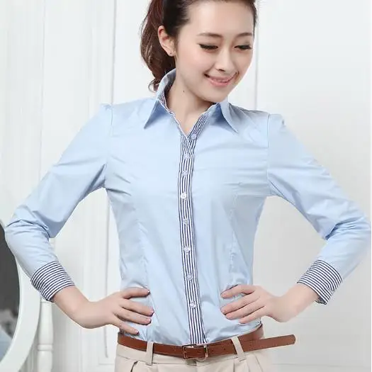 Большие женские блузки рубашки 2020 Женская офисная одежда рубашка с отложным