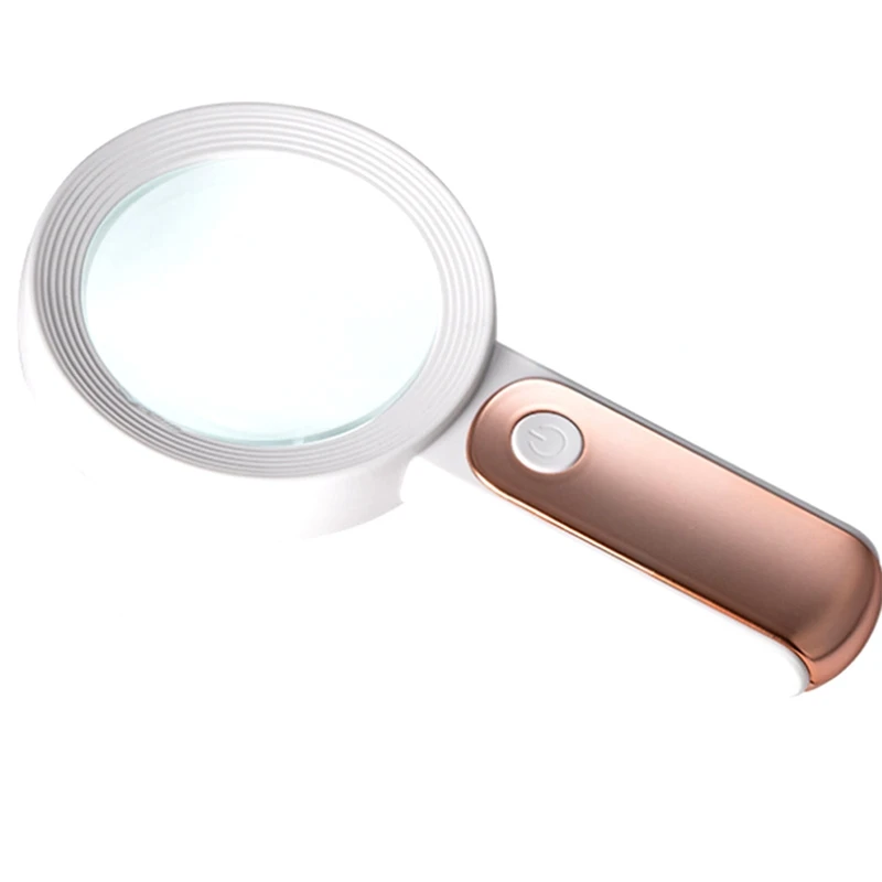 

Magnifying Glass with 18 LED Lights, 30X Handheld Magnifying Glass with 3 Modes, Illuminated Magnifier Glass for Read