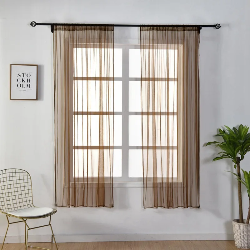 Современные шторы на окна драпировка занавески для кухни спальни из тонкой ткани