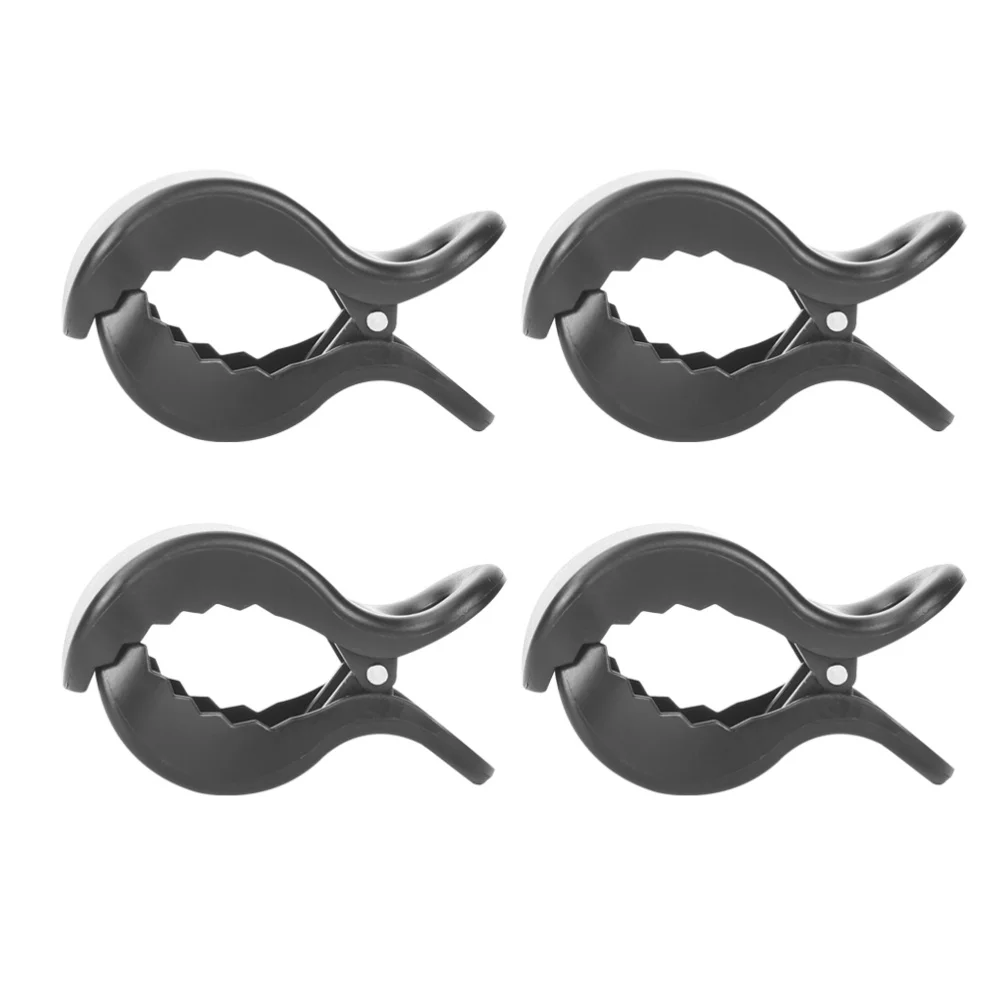

4pcs ABS Stroller Blanket Clip Simple Practical Samll Fixing Stroller Blanket Clip Holder for Kid (Black)