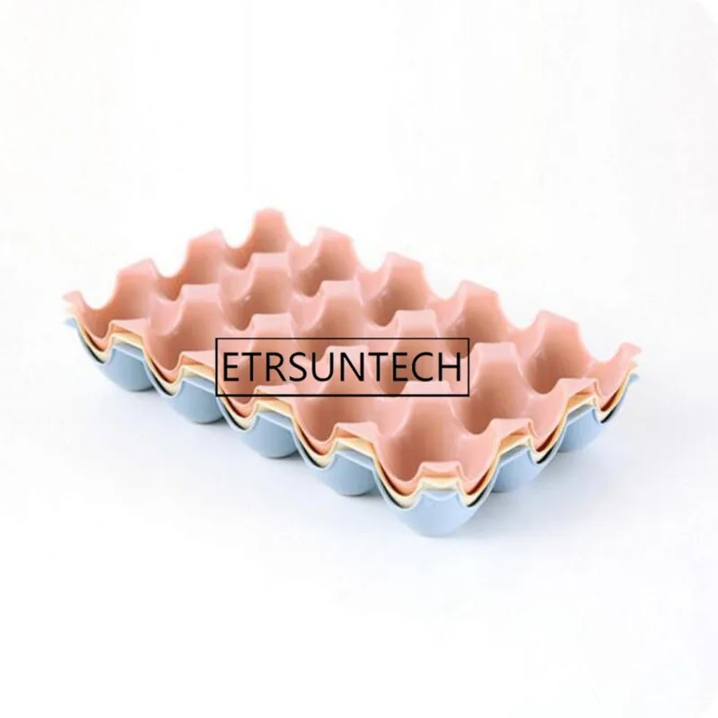 

80pcs 15 Grid Kitchen Refrigerator Egg Storage Box Practical Eggs Holder Plastic Tray Stackable Eggs Shelf Case Organizer