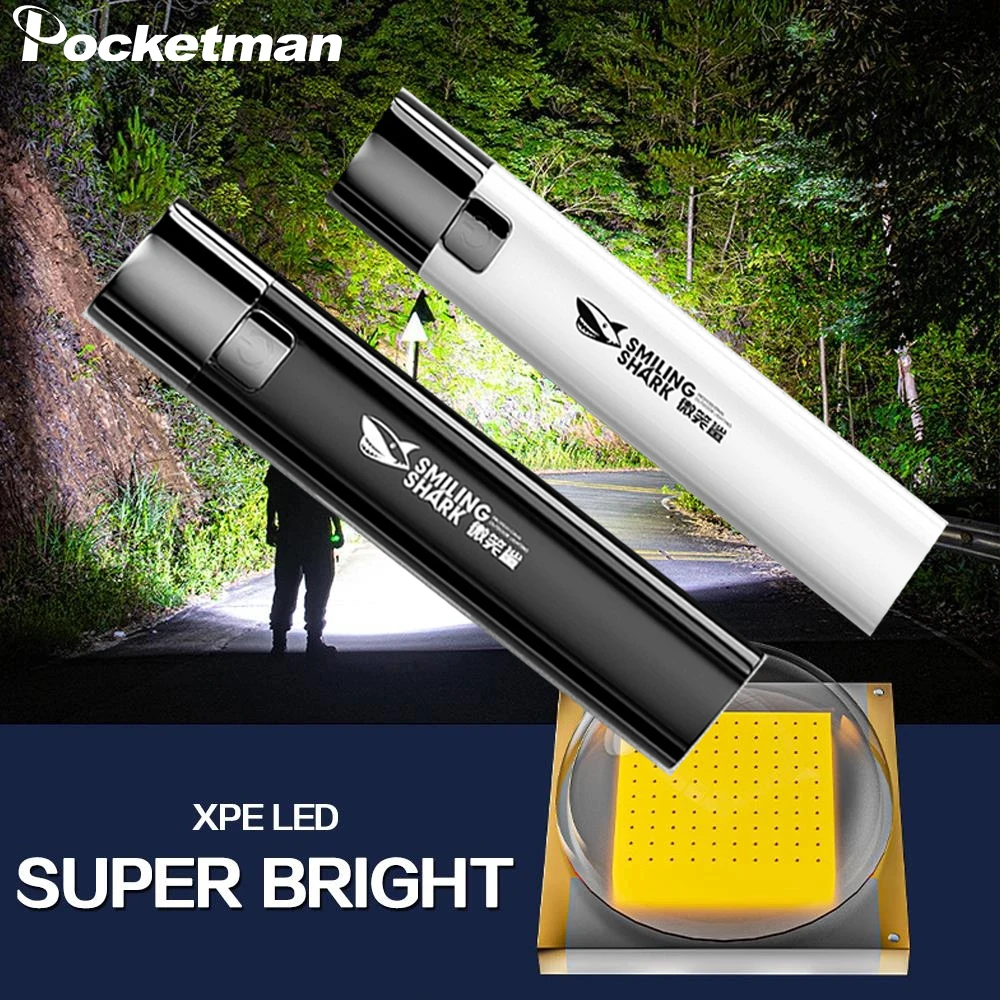 

Portable LED Flashlight Waterproof Tactical Torch Can be Used as Power Banck Pocket Flashlights Mini Torch Camping Flashlight