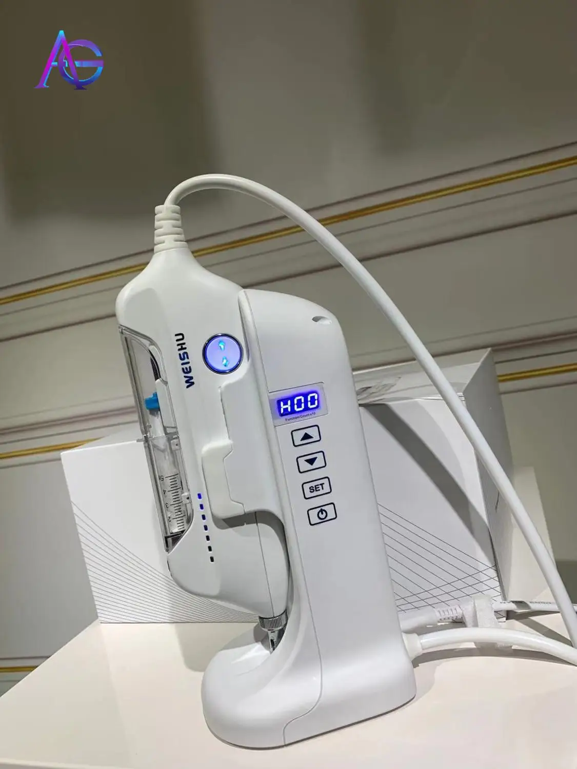 

tecnologias nuevas 2019 Weishu maso needle free facial lifting injection EMS beauty machine portable for home and salon use