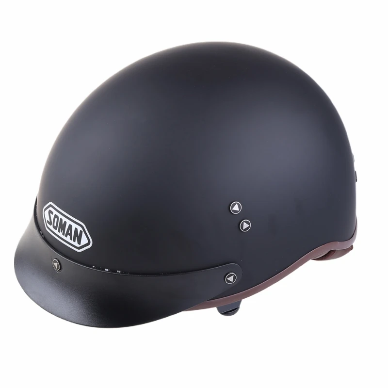 

Мотоциклетный шлем в стиле ретро, винтажный полулицевой велосипедный шлем из АБС-пластика для скутера