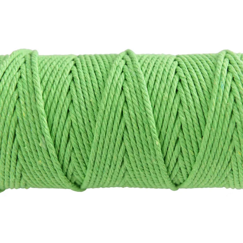 3 мм X 100% ярдов хлопковый шнур цветной веревка бежевая витая ручная работа макраме