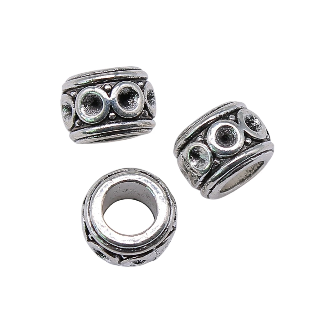 WYSIWYG 10 шт 8x8x6 мм Spacer Beads для изготовления ювелирных изделий Браслет с большим отверстием для больших отверстий Spacer бусины Шарм европейские разделительные бусины