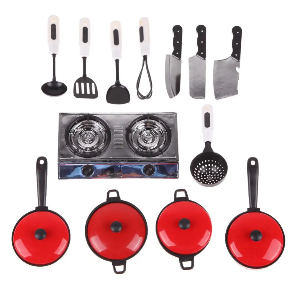 

13pcs/set Pots Pans Kitchen Cookware Shape Model Toy For Children Simulation Kitchen Utensils