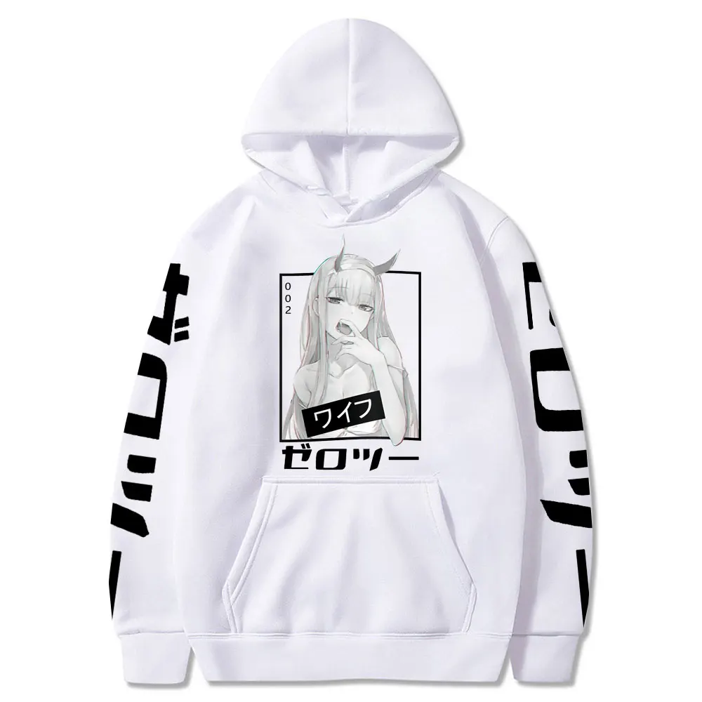 

2020 New Anime Darling In The Franxx Zero Two Women's Hoodies Harajuku Casual Streetwear Graphic Sweatshirts Unisex Hoodie Tops
