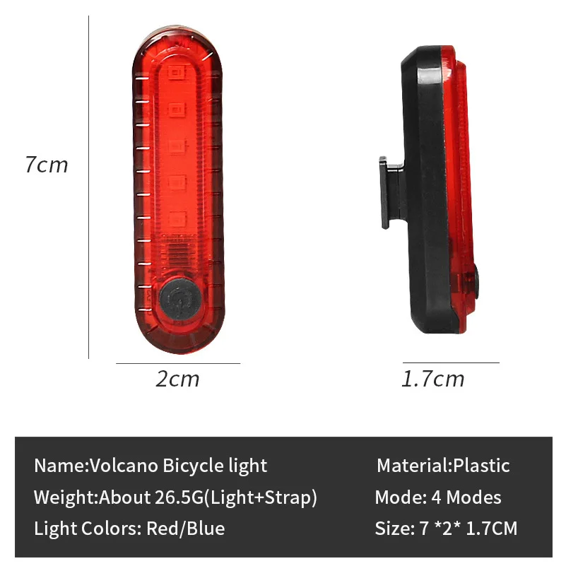 

Bicycle Taillight Outdoor Riding USB Charging COB Highlight Safety Warning Light Riding Accessories Rechargeable Bike Light