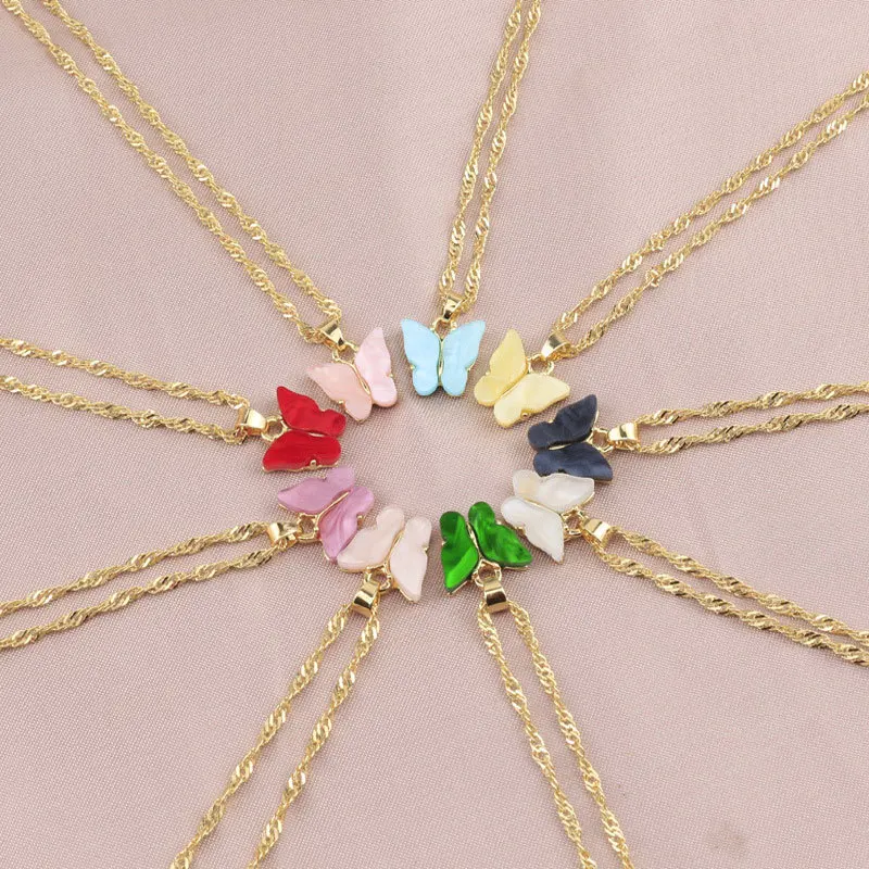 Новинка 2020 Трендовое милое маленькое ожерелье бабочка с животными колье чокер из
