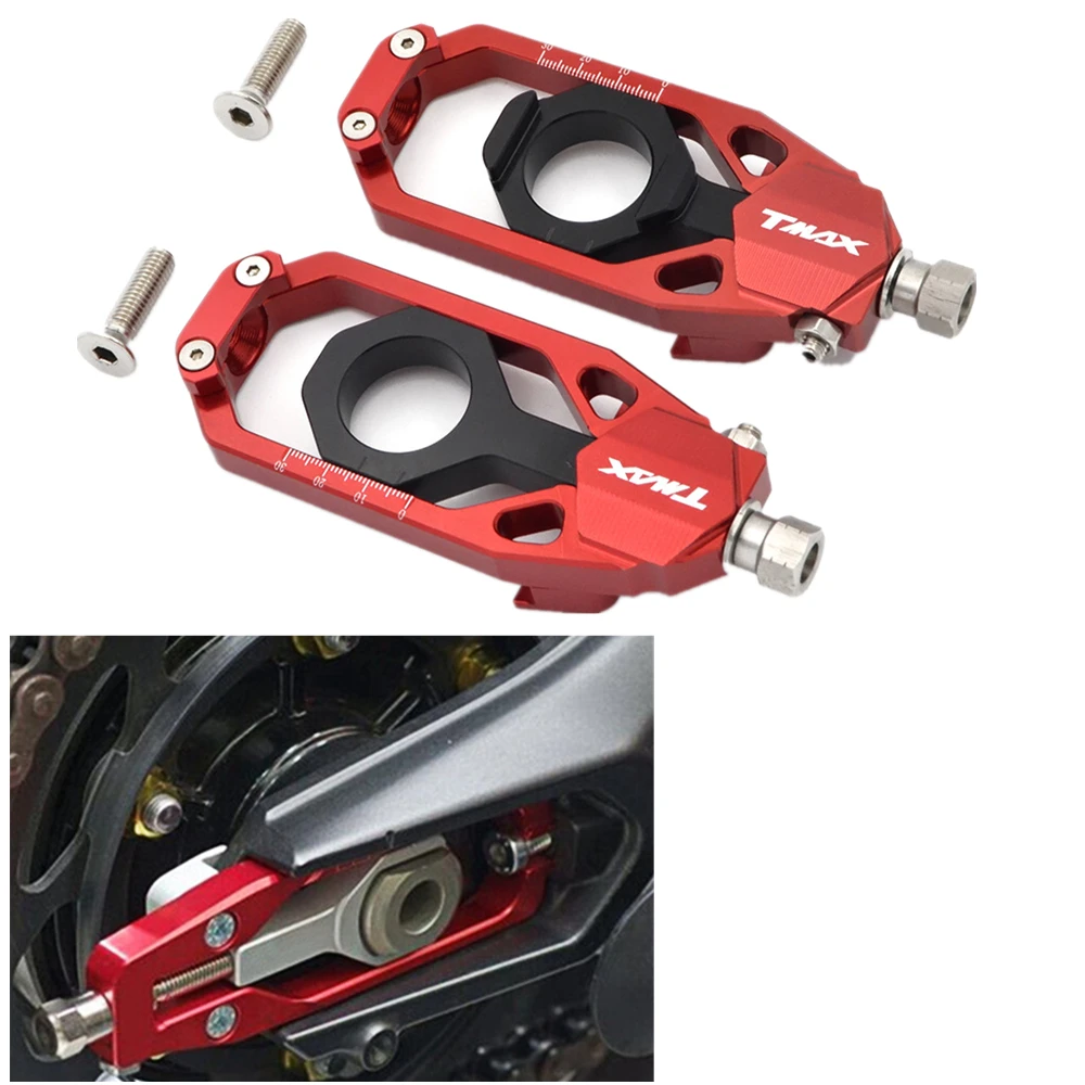 BJMOTO TMAX530 цепные блоки регулировки шпиндели CNC алюминиевые натяжители Catenary для Yamaha