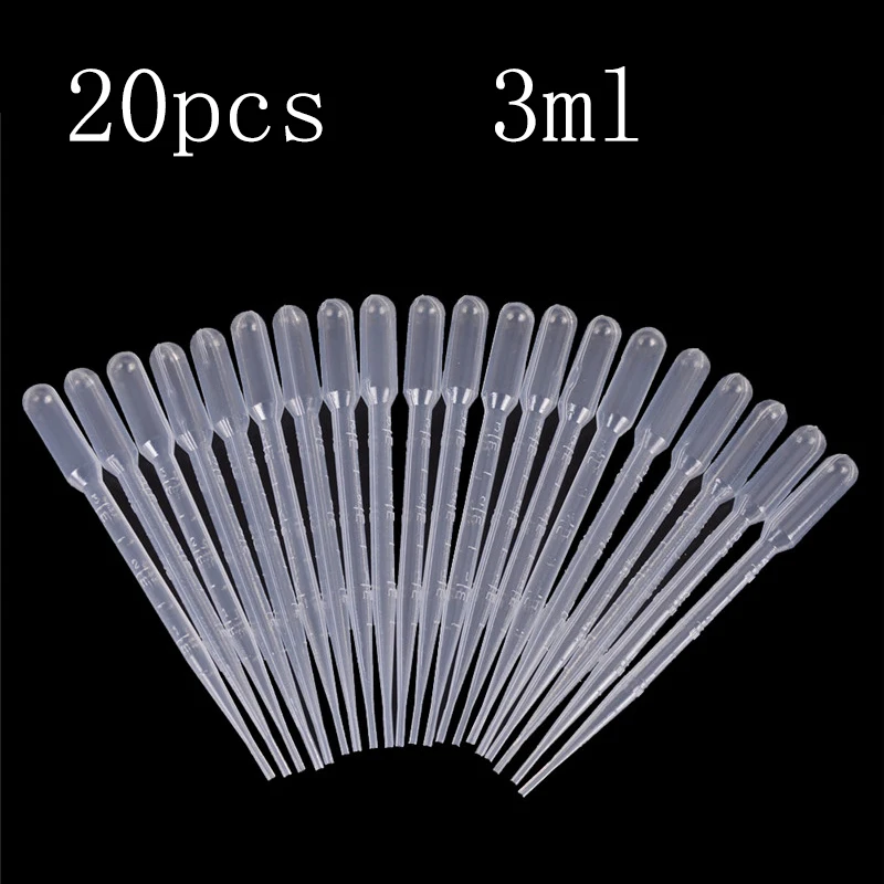 

4/20pcs Disposable Pipettes Plastic Squeeze Transfer Pipettes Dropper For Silicone Mold UV Epoxy Resin Craft Jewelry Making 3ml