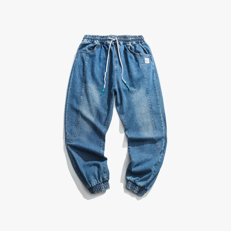 Мужские джинсы в Корейском стиле однотонные повседневные свободные японском