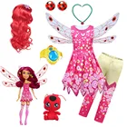 Милые костюмы для девочек, комплект одежды Mia и Me, костюм для косплея Mia, Детский костюм на день рождения, карнавальную одежду для девочек