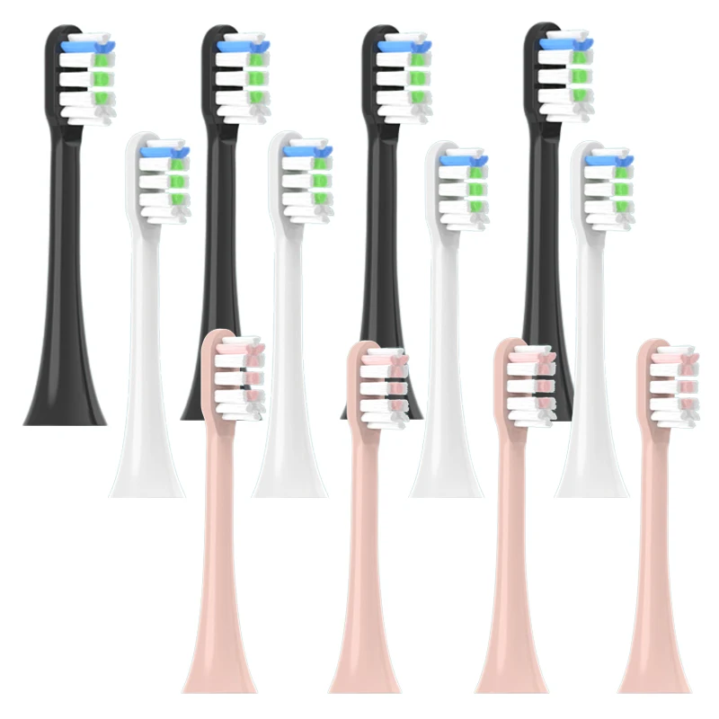 No Metal 4pcs For SOOCAS X3/X3U/X5 Replacement Toothbrush Heads Vacuum Clean Soft DuPont Nozzle Heads Smart Brush Bristle