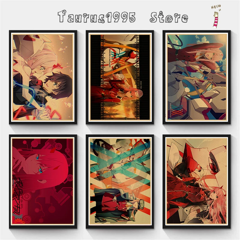 Новый аниме постер из крафт-бумаги манга Дарлинг в Фране картина на стену