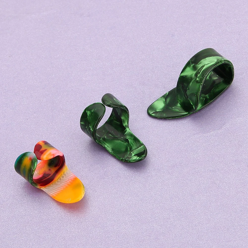 

15pcs Ukulele Musical Instrument Guitar Finger Pick Set Open Design Celluloid Adjustable Accessories Tool Acoustic Bass Plectrum
