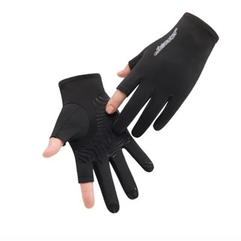 

Summer driving sunscreen gloves ice silk touch screen half finger gloves riding fishing non-slip breathable elastic gloves F27
