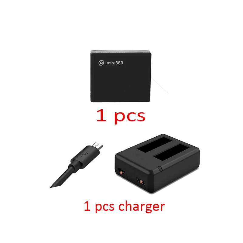 1 battery 1 charger Новая версия оригинальная Insta360 литиевая батарея и копия двойного зарядного устройства Insta 360 one X Panorama аксессуары для экшн-камеры - Цвет: 1 battery 1 charger
