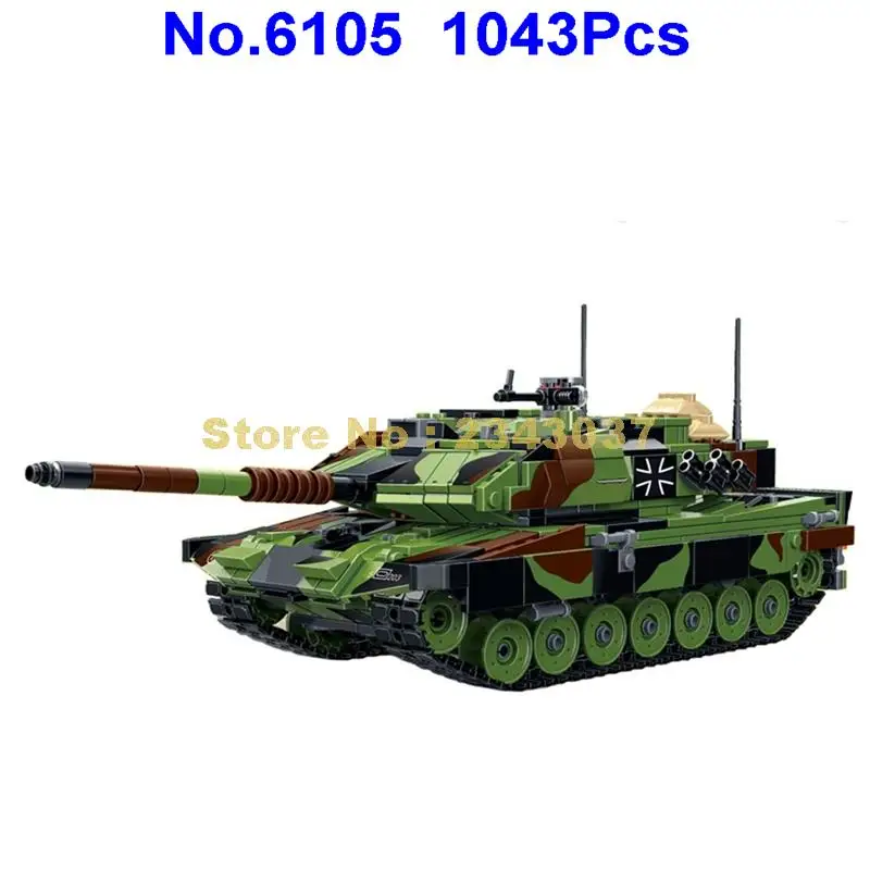6105 1043 шт. армейский Военный 2 мировая война Немецкий Леопард Ii A Vi 2a6 основной