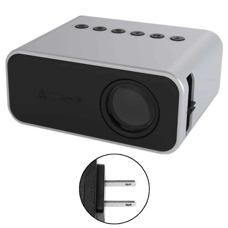 

320x240 Mini Projector Portable LCD Projector 24W 1920x1080 Display Support Compatible with Smartphone AV TF SD