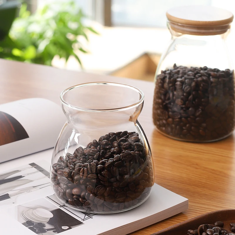 500 мл маленькие Стекло банку с бамбуковой крышкой крышка Органайзер контейнеры
