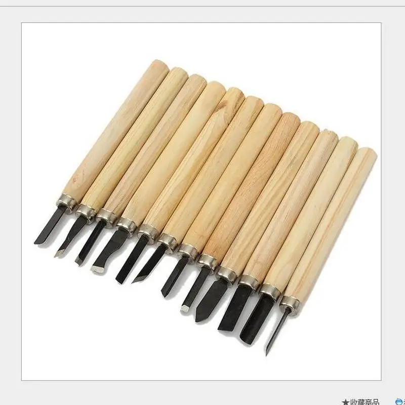 12 шт./компл. DIY резьба по дереву с Ножи комплект удобный резки и штихель типа