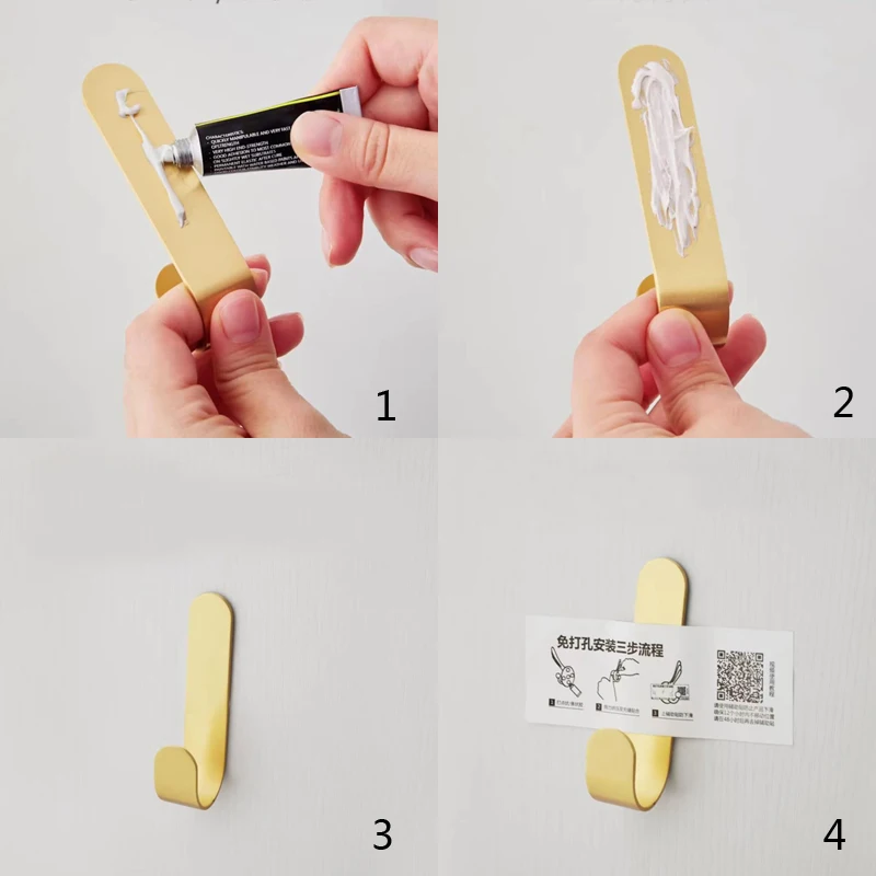 Латунная настенная вешалка аксессуары для ванной комнаты крючки одежды шляпы