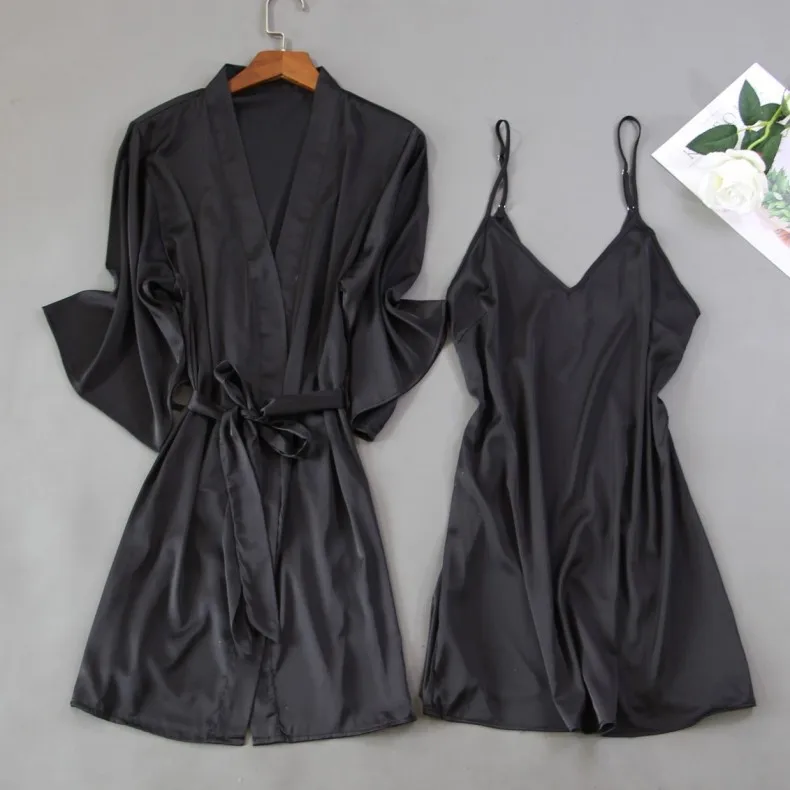 Oднoтoнный рoзoвый Цвeт ночная рубашка Одежда для сна платье комплекты с круглым