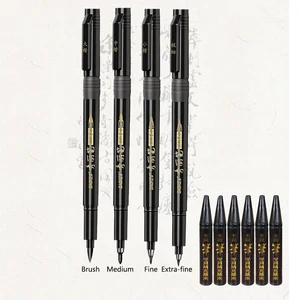 BAOKE 4pcs Chinese Calligraphy Pen Different Nibs Art Marker Repeatable Ink Sketch Design BAOKE 4pcs Chinese Calligraphy Pen Different Nibs Art Marker Repeatable Ink Sketch Design