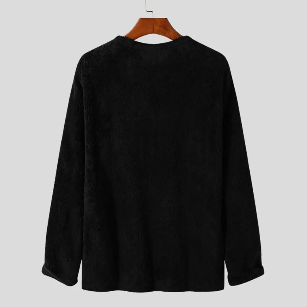 Stylish Spring Shirt Wear Resistant Fleece Autumn Base Shirt Fit Men Top