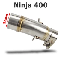 ninja 400 slip on exhuast middle link pipe escape muffler adapter 51mm connect pipe for kawasaki ninja400 z400 2018 2019 2020 21
