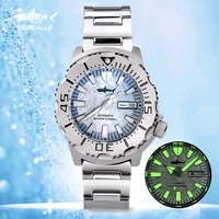 heimdallr monster v2 frost watch men white snowflake dial stainless automatic mechanical sapphire glass 200m diver watches