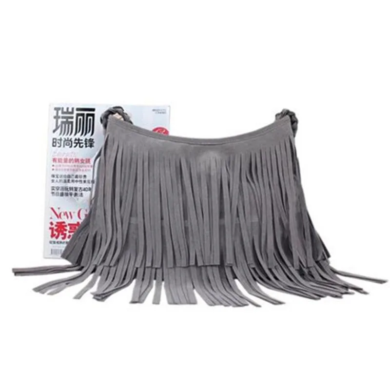 

Women's Fringed Buckets Fashion Purse Tassel Faux Suede Shoulder Bag Messenger for Women Purses Single Handbags 2021 Casual Bags