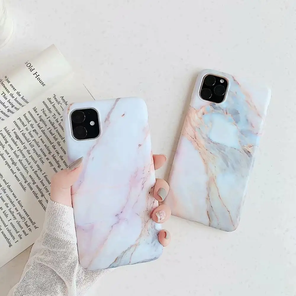 Силиконовый чехол ORYKSZ с мраморным узором для телефона iphone 11 Pro Max X XR XS 6 6S 7 8 Plus