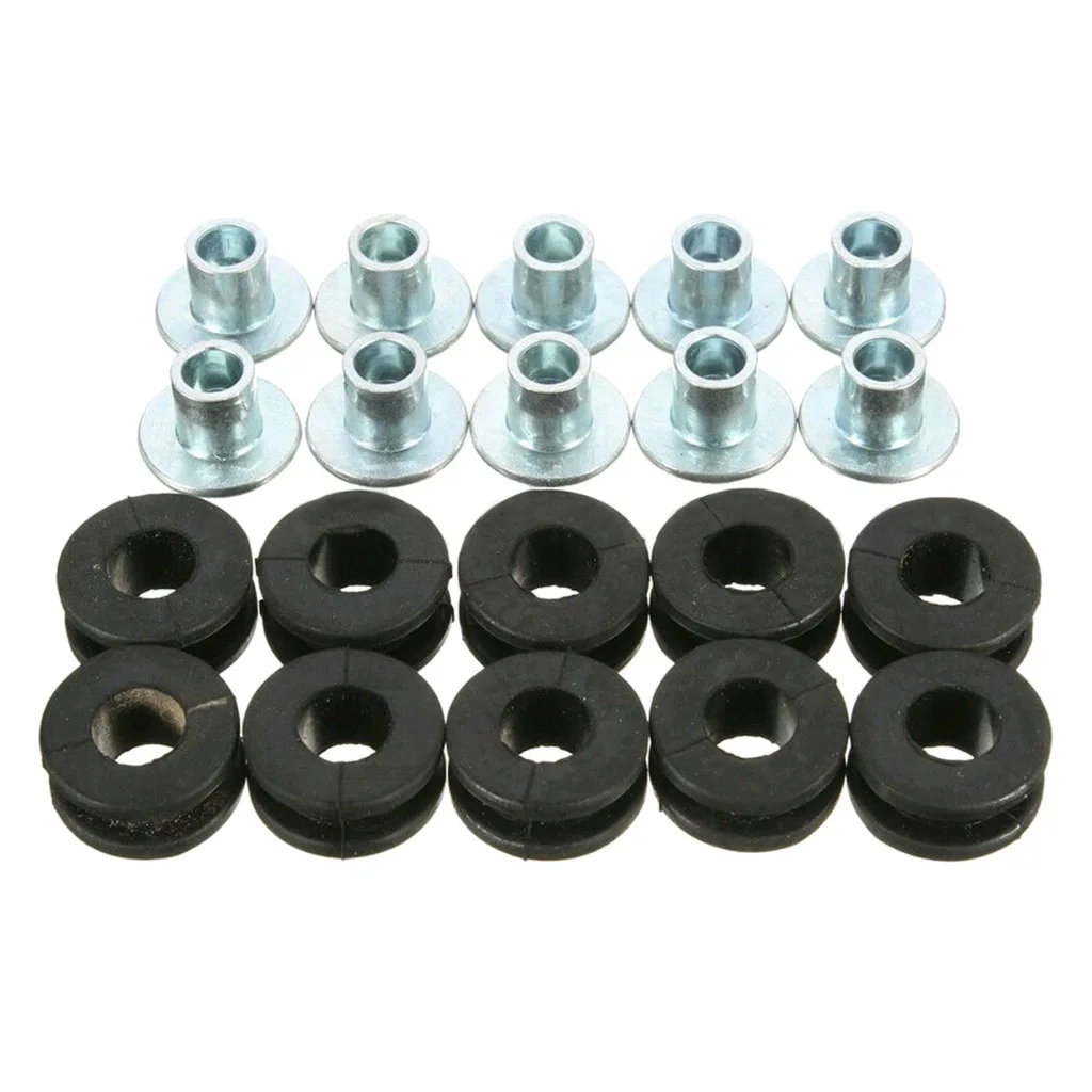 

10x High-Quality Motorcycle Rubber Grommets Cushions Assortment For Honda Yamaha Fairing Durable Fits Most Cowling Pieces