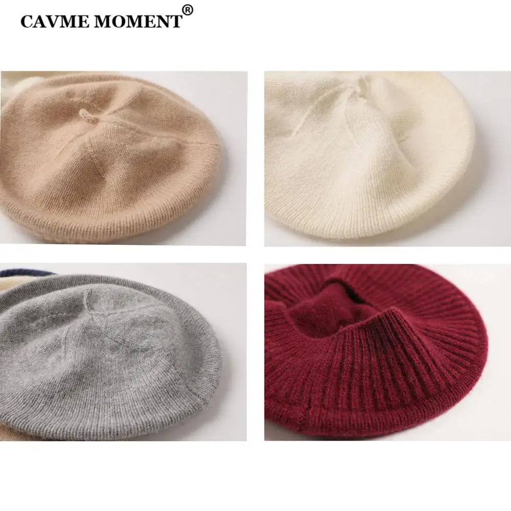 CAVME Cahsmere береты шапки 99% вязаные кашемировые женские для женщин Femme элегантная
